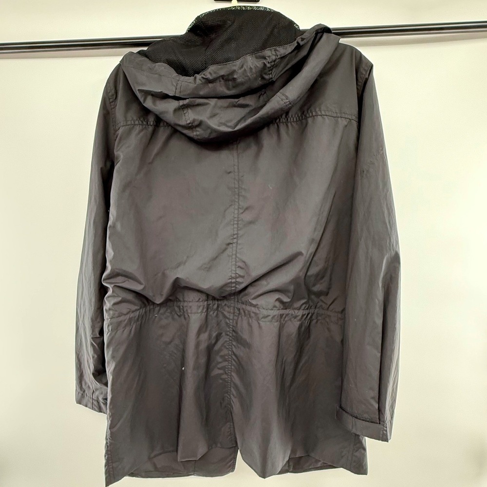 Lauren Ralph Lauren Hooded Utility Jacket Women's Medium Black Toggle Closure - Picture 10 of 11